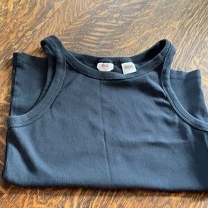 Levi's Black Sleeveless Ribbed Tank Top
